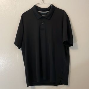 Perry Ellis black large polo shirt 100% polyester golf